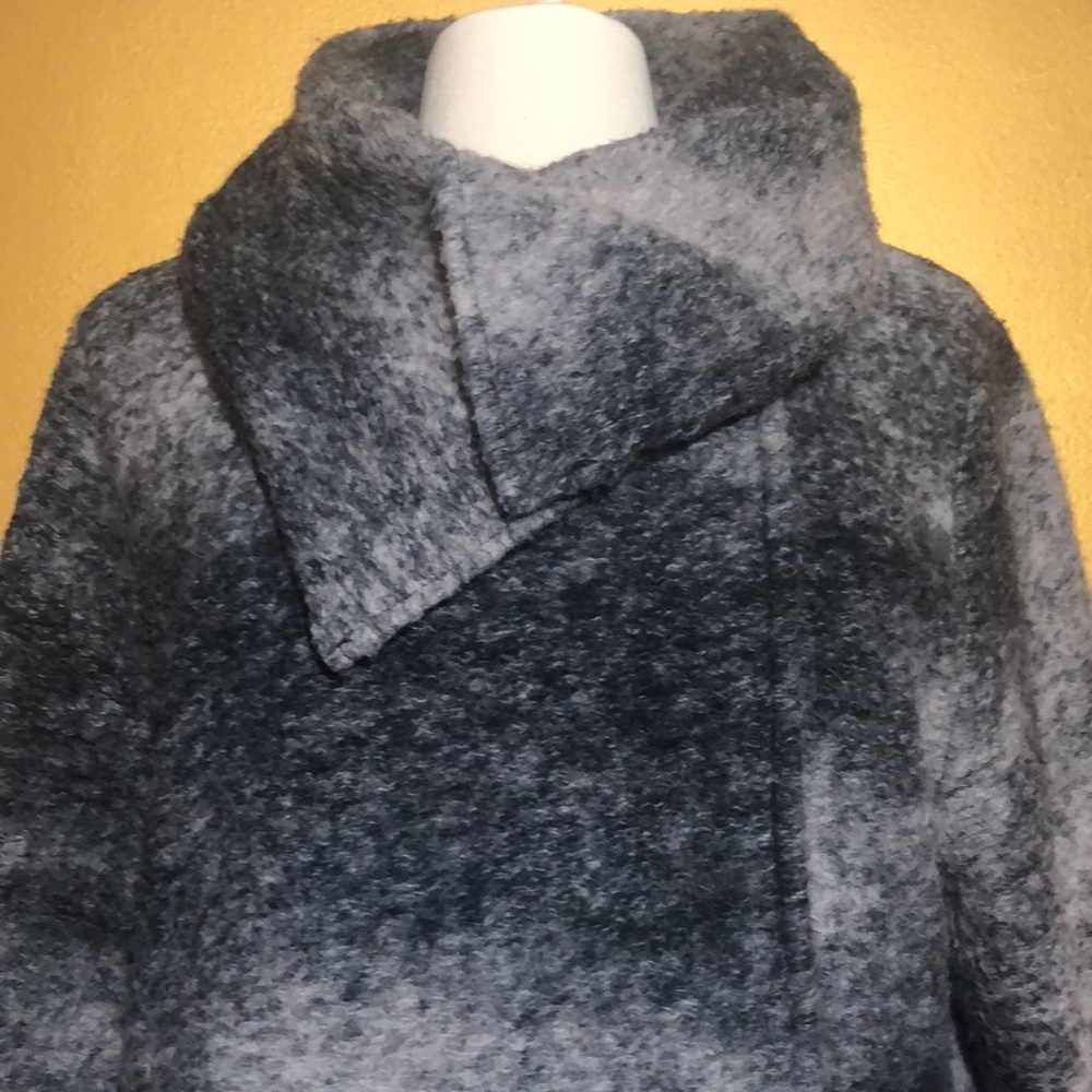 Nanette Lepore Grey Wool shawl collar swing coat single button closure Size XL - Picture 8 of 12